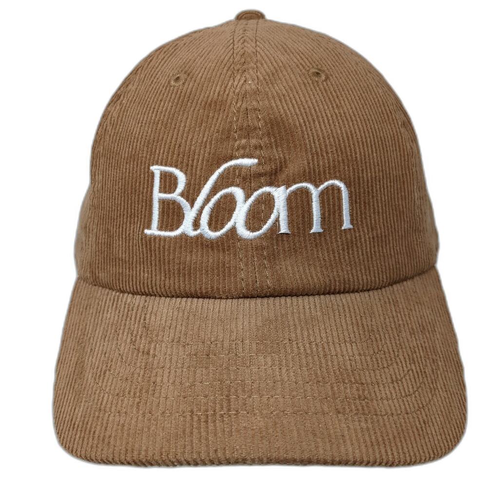 Newhattan Baseball Cap Brown One Size Corduroy Bloom Embroidered Hat Slideback